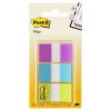 BANDERITAS POST-IT 680-PBG 2.54 x 3.81 CM 3 BLOCK MORADO AZUL Y VERDE CON 20 HJ