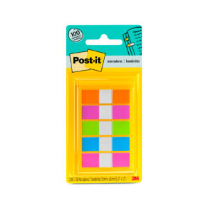 BANDERITAS POST-IT 683-5CB-BR FLAGS 0.47 X 1.7 MM  5 BLOCKS NEÓN