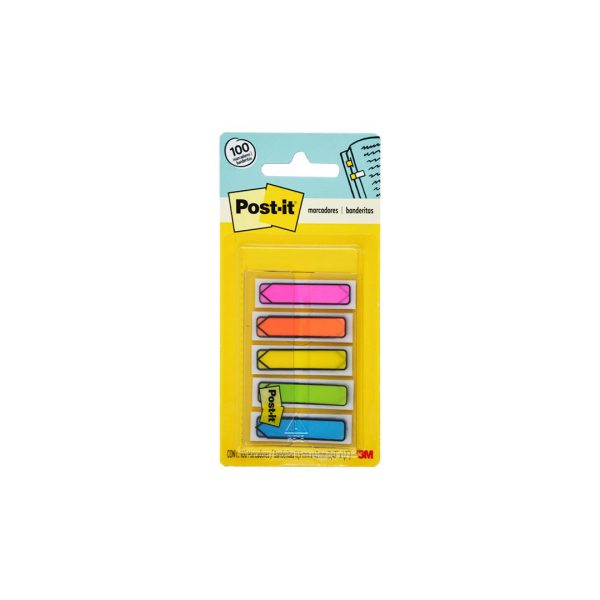 BANDERITAS POST IT FLAGS FLECHA NEON 684-ARR2 DE 100 HOJAS