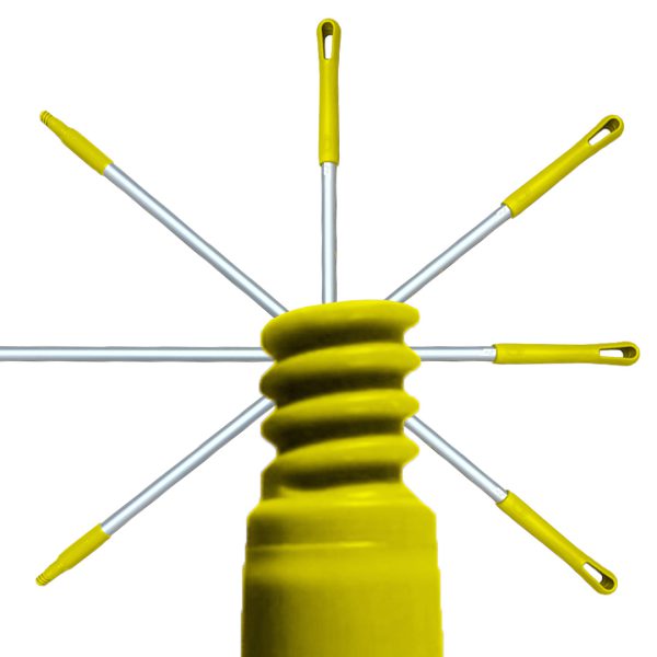 BASTON CON PUNTA EL CASTOR ALUMINIO MANGO 1.2 M
