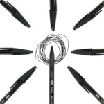 BOLIGRAFO CRISTAL NEGRO PUNTO ULTRAFINO CON 3 PZS
