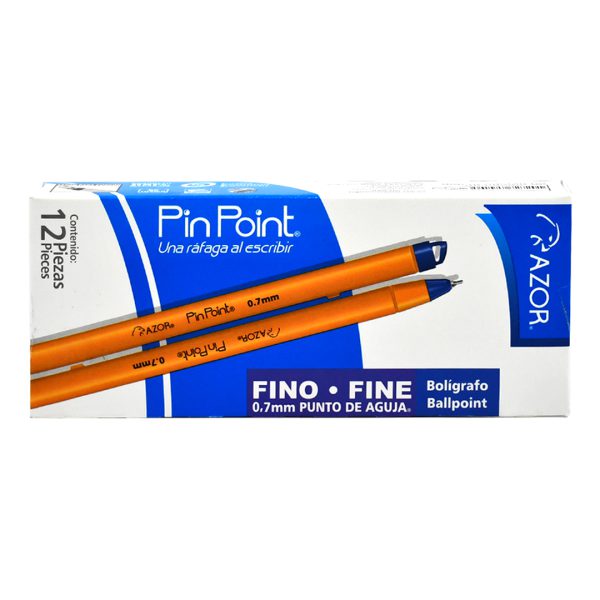 BOLIGRAFO PIN POINT FINO AZUL 6820AZ CON 12 PIEZAS