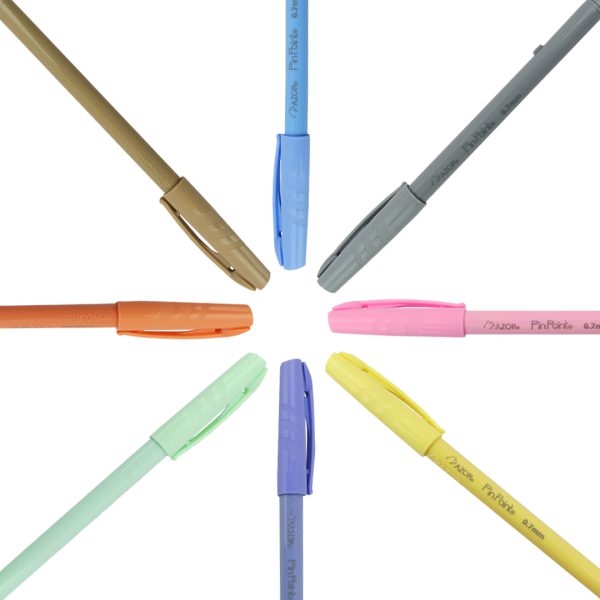 BOLIGRAFO PIN POINT FINO  PASTEL COLORES SURTIDOS 6808P  CON 8 PIEZAS