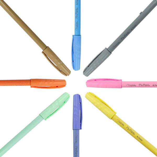 BOLIGRAFO PIN POINT FINO  PASTEL COLORES SURTIDOS 6808P  CON 8 PIEZAS