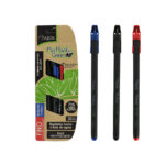 BOLIGRAFO PIN POINT GREEN FINO NEGRO ROJO AZUL 6893NRA CON 3 PIEZAS