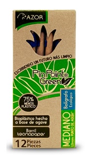 BOLIGRAFO-PIN-POINT-GREEN-MEDIANO-AZUL-6860AZ-CON-12-PIEZAS_B129-043_1 BOLIGRAFO PIN POINT GREEN MEDIANO AZUL 6860AZ CON 12 PIEZAS