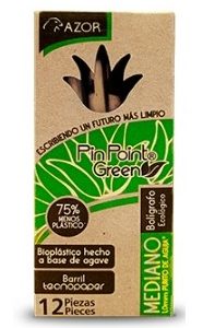 BOLIGRAFO PIN POINT GREEN MEDIANO NEGRO 6860NE CON 12  PIEZAS