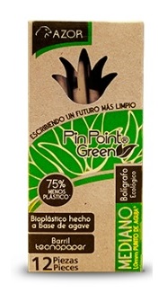 BOLIGRAFO PIN POINT GREEN MEDIANO NEGRO 6860NE CON 12  PIEZAS