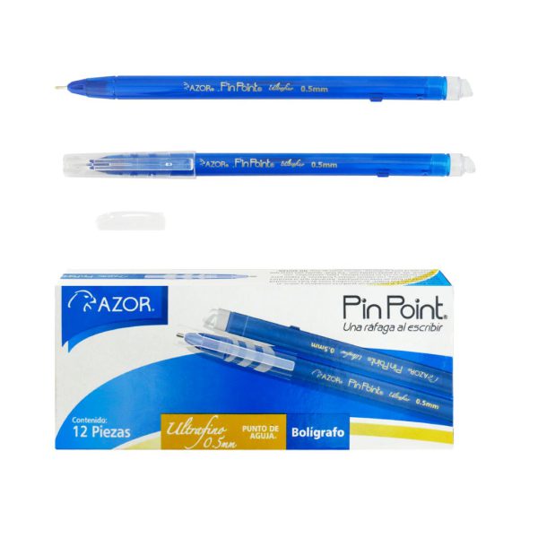 BOLIGRAFO-PIN-POINT-ULTRAFINO-0-5-MM-AZUL-6840AZ-CON-12-PIEZAS_B129-026_12 BOLIGRAFO PIN POINT ULTRAFINO 0.5 MM AZUL 6840AZ CON 12 PIEZAS