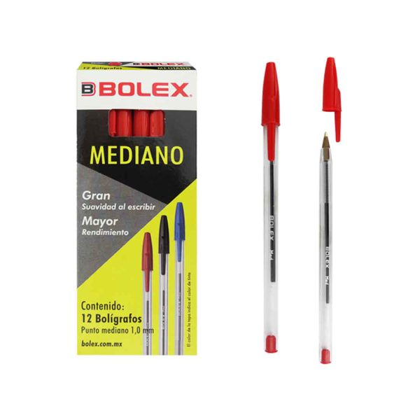 BOLIGRAFO-PUNTO-MEDIANO-ROJO_B132-003_3-2 BOLIGRAFO BOLEX PUNTO MEDIANO