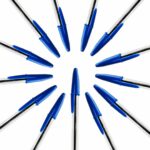 BOLIGRAFO ULTRA FINE CRISTAL AZUL CON 12 PZS