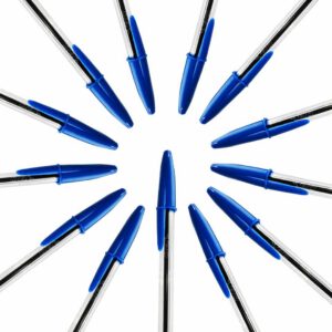 BOLIGRAFO ULTRA FINE CRISTAL AZUL CON 12 PZS