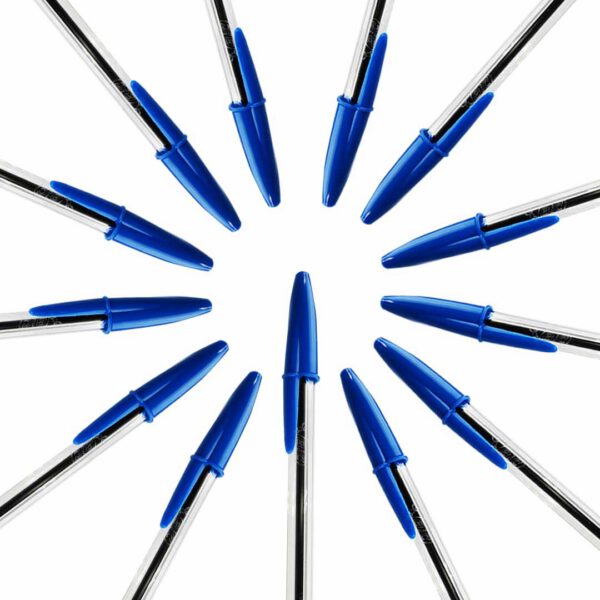 BOLIGRAFO ULTRA FINE CRISTAL AZUL CON 12 PZS