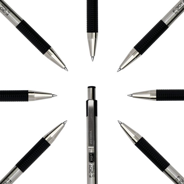 BOLIGRAFO ZEBRA F-301 PUNTO FINO NEGRO