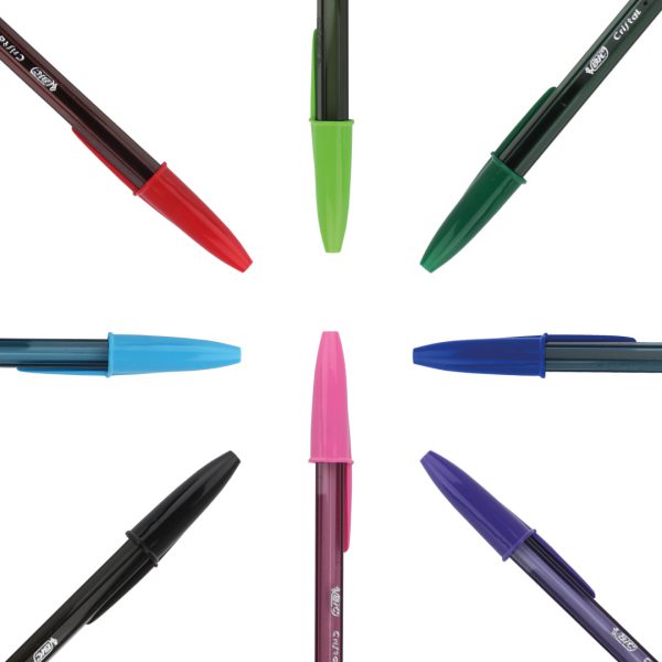 BOLÍGRAFOS BIC CRISTAL FASHION PUNTA ULTRA FINA 0.7 MM CON 10 PZS