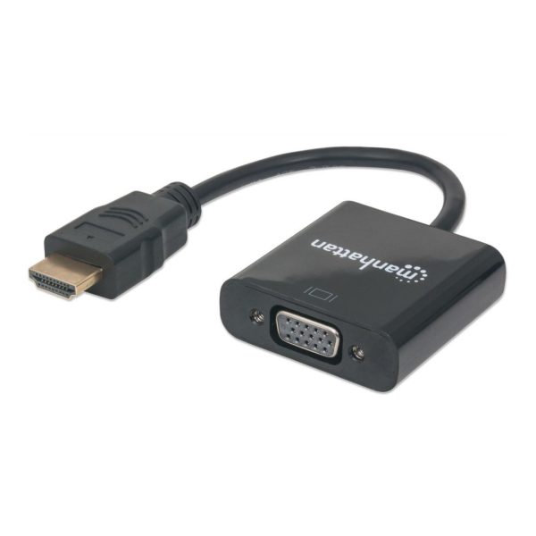 CABLE ADAPTADOR MANHATTAN VGA A HDMI NEGRO