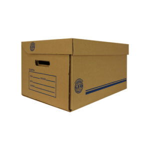 CAJA DE ARCHIVO MUERTO ARMABLE CARTA 100% RECICLADA 4E DE 50X31X25 CM