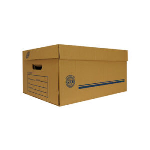 CAJA DE ARCHIVO MUERTO ARMABLE OFICIO 100% RECILADA 5E DE 50X35X25 CM
