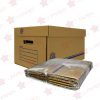 CAJA DE ARCHIVO MUERTO ARMABLE TAMAÑO CARTA 100% RECICLADA 50X31X25 CM CON 5 PZS