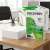 CAJA DE PAPEL BOND DISCOVERY VERDE CARTA 97 % BLANCURA 10 PAQUETES CON 500 HOJAS 70 GR