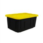 CAJA DE PLASTICO 102 LITROS NEGRO 36 X 78 X 52 CM
