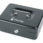 CAJA PARA DINERO METALICA NEGRA MEDIANA NEXTEP