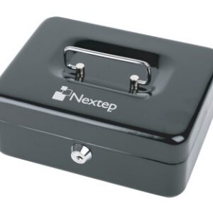 CAJA PARA DINERO METALICA NEGRA MEDIANA NEXTEP