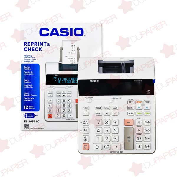 CALCULADORA CASIO FR-2650 12 DIGITOS CON ROLLO