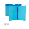 CARPETA PRESSBOARD BROCHE CON PERCALINA OFICIO AZUL CLARO P1195 CON 10 PZS