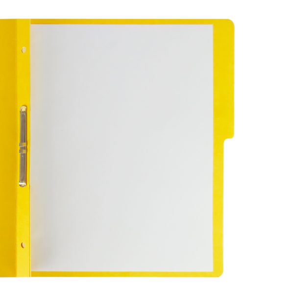 CARPETA PRESSBOARD BROCHE SIN PERCALINA CARTA AMARILLO P4552 CON 10 PZS