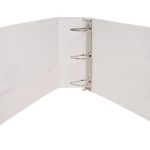 CARPETA VINIL BLANCA ARILLO EN D 4 PULGADAS DOBLE CARTA CON ABERTURA