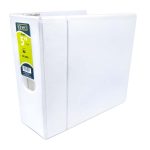 CARPETA VINIL BLANCA ARILLO EN D 5 PULGADAS CARTA 9400BL PARA 900 HOJAS