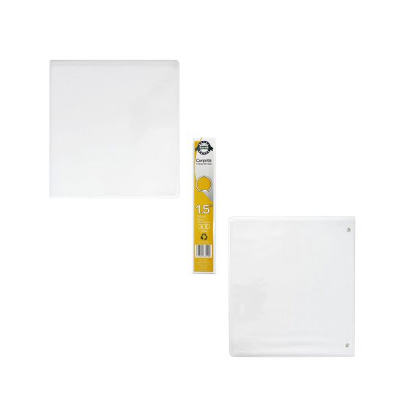 CARPETA VINIL BLANCA ARILLO EN O 1 1/2 PULGADAS CARTA 8557 PARA 300 HOJAS