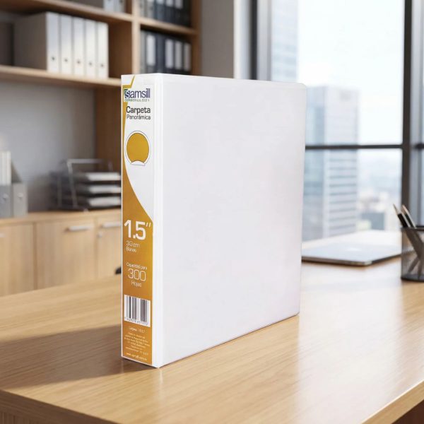 CARPETA VINIL BLANCA ARILLO EN O 1 1/2 PULGADAS CARTA 8557 PARA 300 HOJAS