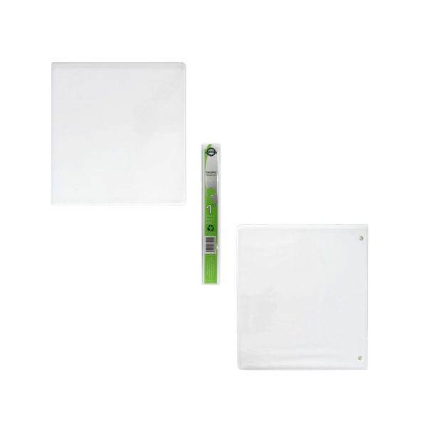 CARPETA VINIL BLANCA ARILLO EN O 1 PULGADA CARTA 8537 PARA 200 HOJAS
