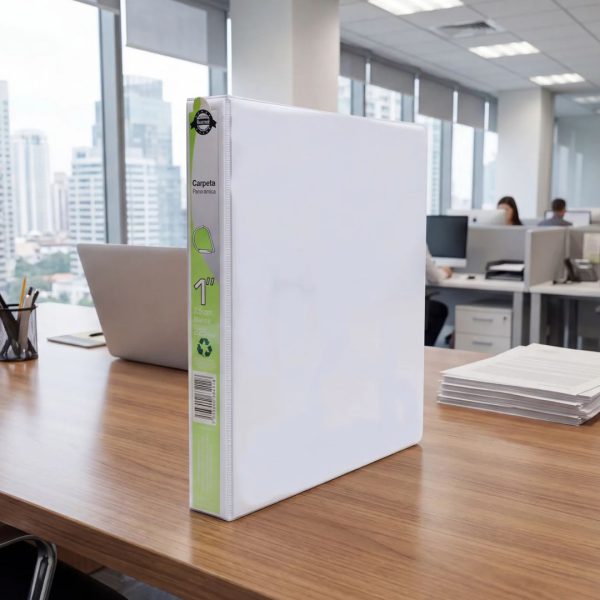 CARPETA VINIL BLANCA ARILLO EN O 1 PULGADA CARTA 8537 PARA 200 HOJAS