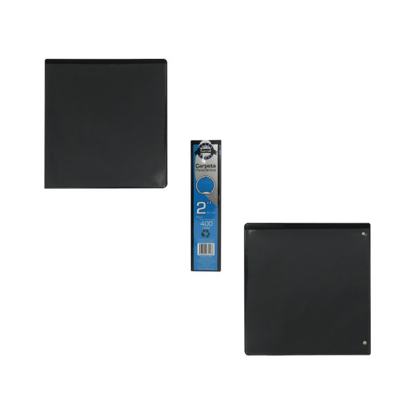 CARPETA VINIL NEGRA ARILLO EN O 2 PULGADAS CARTA 8560 PARA 400 HOJAS