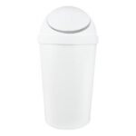 CESTO DE BASURA 11.4 L BLANCO CON TAPA DE BALANCIN