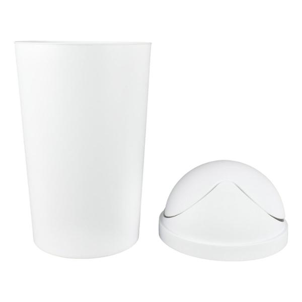 CESTO DE BASURA 11.4 L BLANCO CON TAPA DE BALANCIN