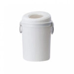 CESTO DE BASURA CHICO GRIS TAPA OVAL 8074GR