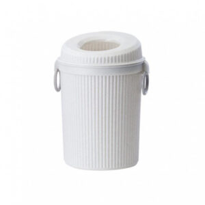CESTO DE BASURA CHICO GRIS TAPA OVAL 8074GR