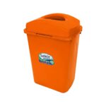 CESTO DE BASURA TAPA ELIPTICA 65 LITROS NARANJA 8161NA