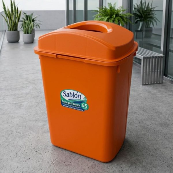 CESTO-DE-BASURA-TAPA-ELIPTICA-65-LITROS-NARANJA-8161NA_C105-065_5 CESTO DE BASURA TAPA ELIPTICA 65 LITROS NARANJA 8161NA
