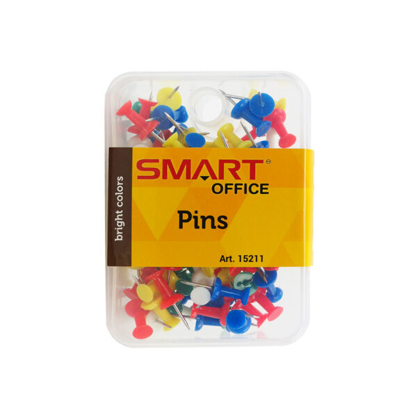 CHINCHES PUSH PINS COLORES CON 100 PZS