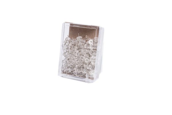 CHINCHES PLASTICAS TRANSPARENTES P1168 CON 100 PZS