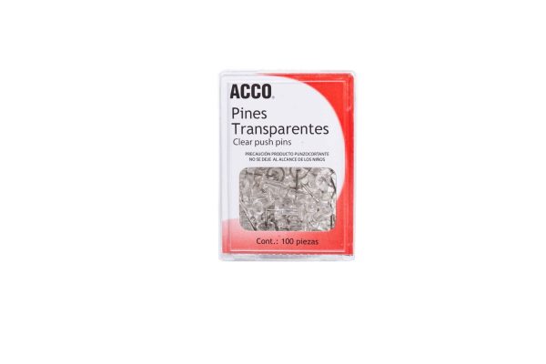 CHINCHES PLASTICAS TRANSPARENTES P1168 CON 100 PZS