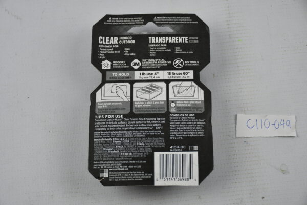 CINTA-ADHESIVA-DE-MONTAJE-TRANSPARENTE-410H-DE-25-4-MM-X-1-52-MT_C110-049_1-2 CINTA ADHESIVA DE MONTAJE TRANSPARENTE 410H DE 25.4 MM X 1.52 MT
