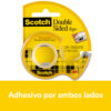 CINTA ADHESIVA TRANSPARENTE DOBLE CARA CON DESPACHADOR DE 12.7 MM X 6 M