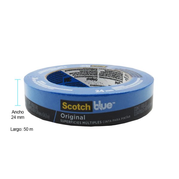 CINTA MASKING TAPE AZUL 3M MODELO 290 24 X 54.8 MM