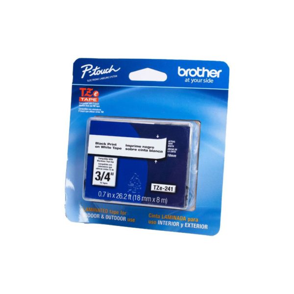 CINTA-TZ-TZE241-NEGRO-SOBRE-BLANCO-18-MM_C150-042_12 CINTA TZ/TZE241 NEGRO SOBRE BLANCO 18 MM